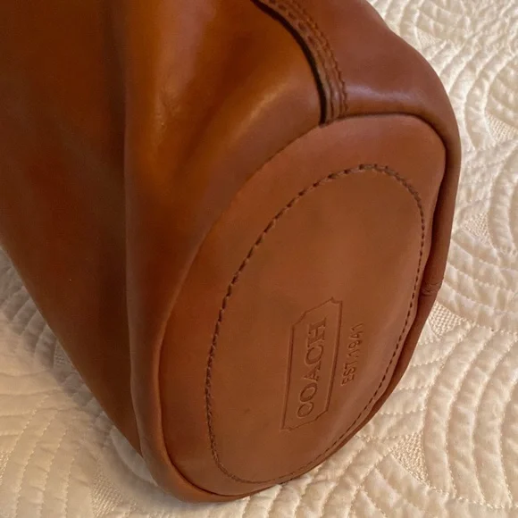 Coach Brown Leather Bucket Hobo Bag - Picture 6 of 16